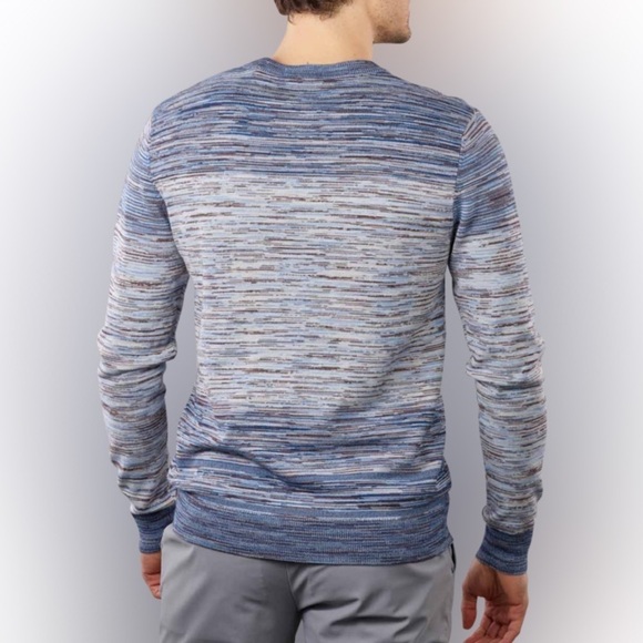 Scotch & Soda Men’s Size XXL Gradient Crew Neck Pullover Sweater Blue Ocean Mist - Picture 4 of 15